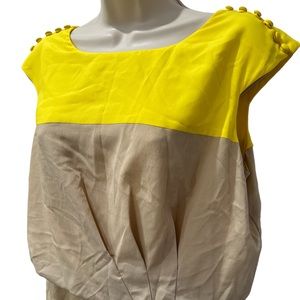 Jessica Simpson Yellow Blocked Dress